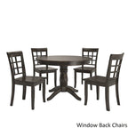 Juego de comedor de 5 piezas con base de pedestal redonda Wilmington II en negro antiguo de iNSPIRE Q Classic