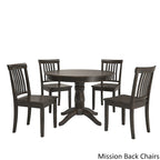 Juego de comedor de 5 piezas con base de pedestal redonda Wilmington II en negro antiguo de iNSPIRE Q Classic