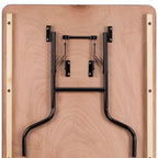 Mesa de banquete plegable de madera natural, rectangular, para 8 personas