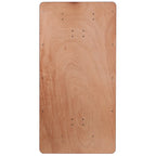 Mesa de banquete plegable de madera natural, rectangular, para 8 personas