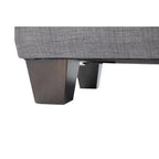Banco de Almacenamiento de Zapatos Acolchado Gris de Diamante – Asiento para 2 Personas
