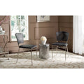 Silla de Comedor de Ratán Tejido Negro y Plateado, Juego de 2