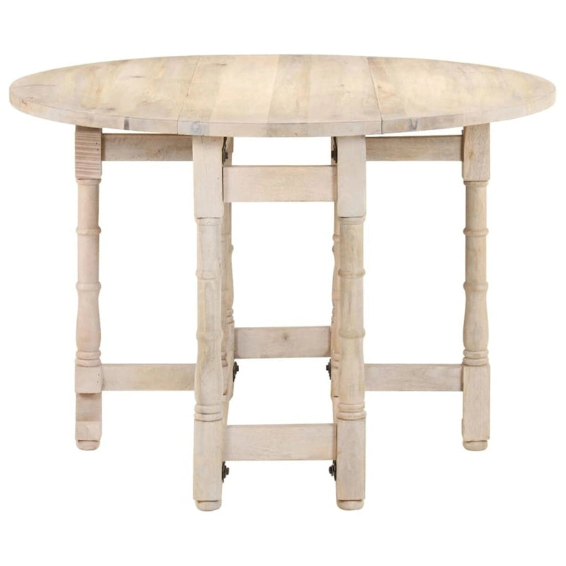 vidaXL Mesa de Comedor Mesa de Cocina Mesa de Comedor Redonda de Madera Maciza de Mango