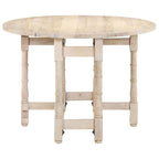 vidaXL Mesa de Comedor Mesa de Cocina Mesa de Comedor Redonda de Madera Maciza de Mango
