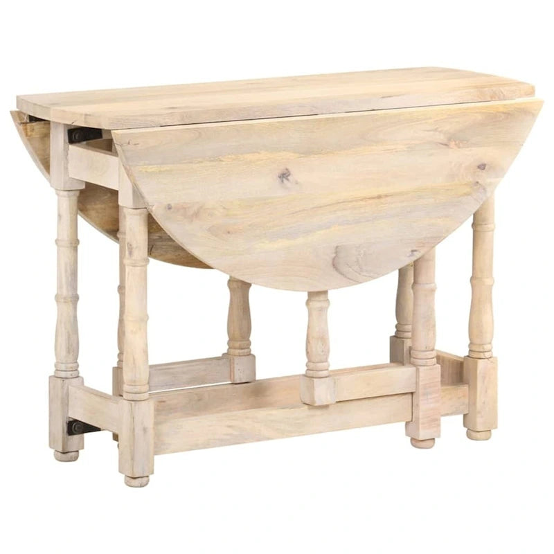 vidaXL Mesa de Comedor Mesa de Cocina Mesa de Comedor Redonda de Madera Maciza de Mango