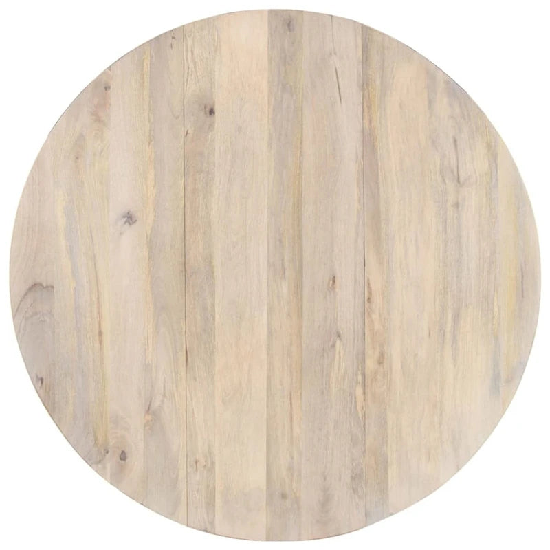 vidaXL Mesa de Comedor Mesa de Cocina Mesa de Comedor Redonda de Madera Maciza de Mango