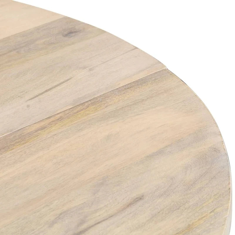 vidaXL Mesa de Comedor Mesa de Cocina Mesa de Comedor Redonda de Madera Maciza de Mango
