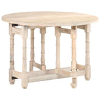 vidaXL Mesa de Comedor Mesa de Cocina Mesa de Comedor Redonda de Madera Maciza de Mango