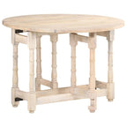 vidaXL Mesa de Comedor Mesa de Cocina Mesa de Comedor Redonda de Madera Maciza de Mango