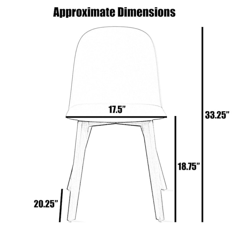 Silla auxiliar de comedor sin brazos, negra/gris/blanca, de plástico y madera, juego de 2