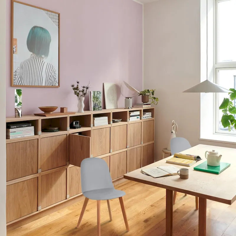 Silla auxiliar de comedor sin brazos, negra/gris/blanca, de plástico y madera, juego de 2
