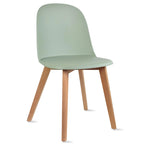 Silla auxiliar de comedor sin brazos, negra/gris/blanca, de plástico y madera, juego de 2