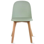 Silla auxiliar de comedor sin brazos, negra/gris/blanca, de plástico y madera, juego de 2