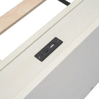Marco de cama tipo plataforma individual con puertos USB