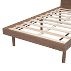 Marco de cama tipo plataforma individual con puertos USB