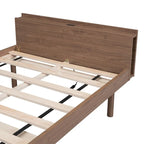 Marco de cama tipo plataforma individual con puertos USB