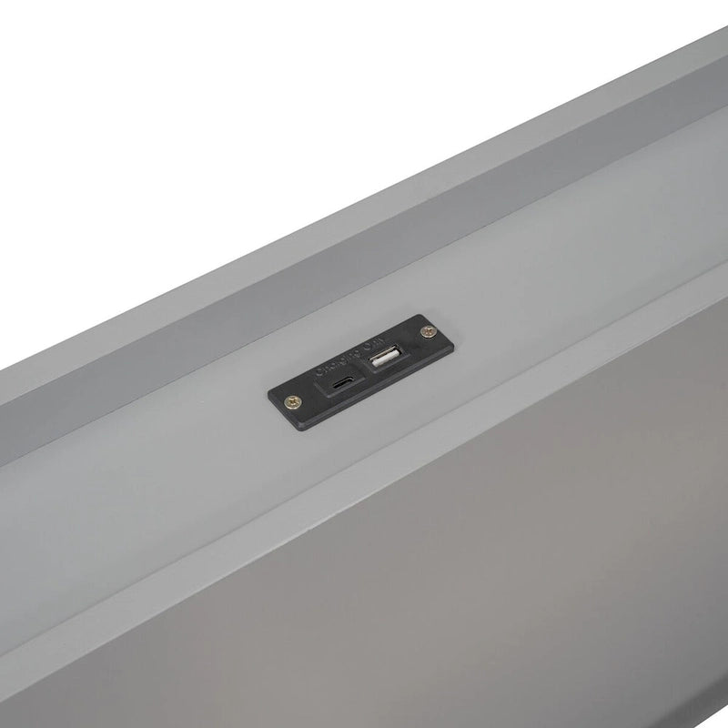 Marco de cama tipo plataforma individual con puertos USB