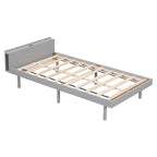 Marco de cama tipo plataforma individual con puertos USB