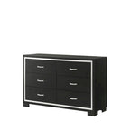 Juego de dormitorio Pedro de 3 piezas con panel tapizado en terciopelo negro
