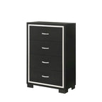 Juego de dormitorio Pedro de 3 piezas con panel tapizado en terciopelo negro