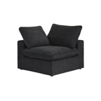 Sofá seccional modular en forma de L negro / caqui / gris / blanco con otomana de almacenamiento, 2 plazas