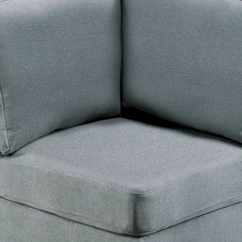 Sofá esquinero modular gris y marrón, asiento individual