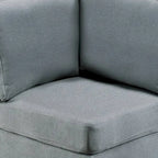 Sofá esquinero modular gris y marrón, asiento individual