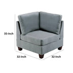Sofá esquinero modular gris y marrón, asiento individual