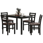 Juegos de pub de 5 piezas, elegante juego de mesa de comedor con 4 sillas tapizadas