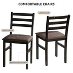 Juegos de pub de 5 piezas, elegante juego de mesa de comedor con 4 sillas tapizadas