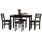 Juegos de pub de 5 piezas, elegante juego de mesa de comedor con 4 sillas tapizadas