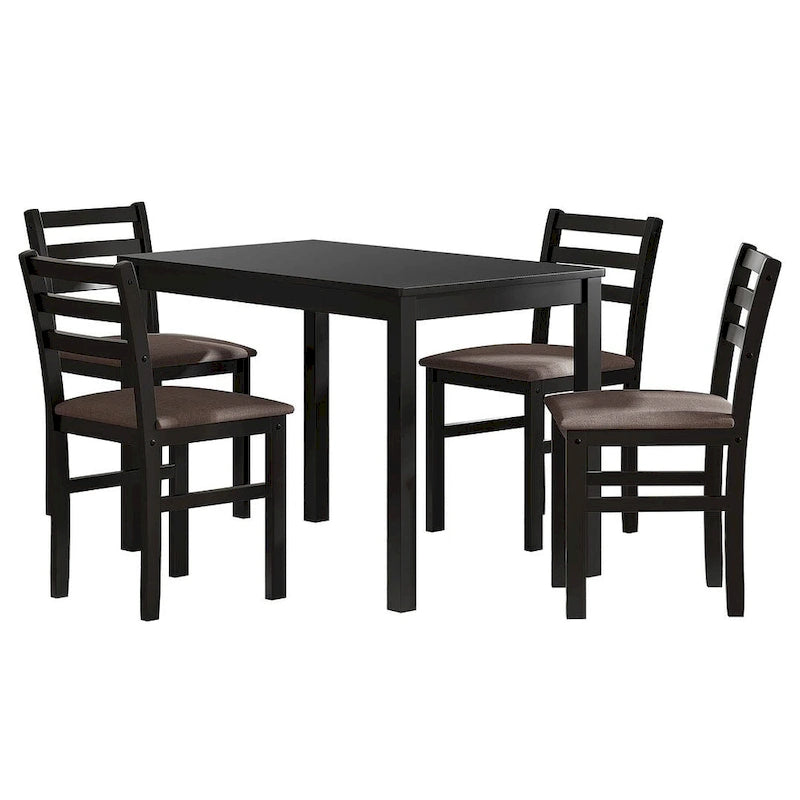 Juegos de pub de 5 piezas, elegante juego de mesa de comedor con 4 sillas tapizadas