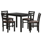 Juegos de pub de 5 piezas, elegante juego de mesa de comedor con 4 sillas tapizadas