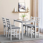 Juegos de pub de 5 piezas, elegante juego de mesa de comedor con 4 sillas tapizadas