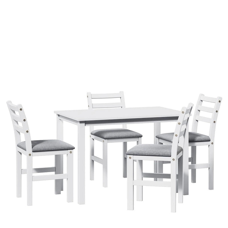 Juegos de pub de 5 piezas, elegante juego de mesa de comedor con 4 sillas tapizadas