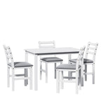 Juegos de pub de 5 piezas, elegante juego de mesa de comedor con 4 sillas tapizadas