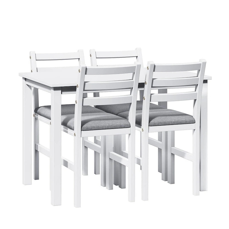 Juegos de pub de 5 piezas, elegante juego de mesa de comedor con 4 sillas tapizadas