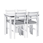 Juegos de pub de 5 piezas, elegante juego de mesa de comedor con 4 sillas tapizadas