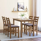 Juegos de pub de 5 piezas, elegante juego de mesa de comedor con 4 sillas tapizadas