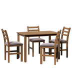 Juegos de pub de 5 piezas, elegante juego de mesa de comedor con 4 sillas tapizadas