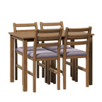 Juegos de pub de 5 piezas, elegante juego de mesa de comedor con 4 sillas tapizadas