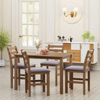 Juegos de pub de 5 piezas, elegante juego de mesa de comedor con 4 sillas tapizadas