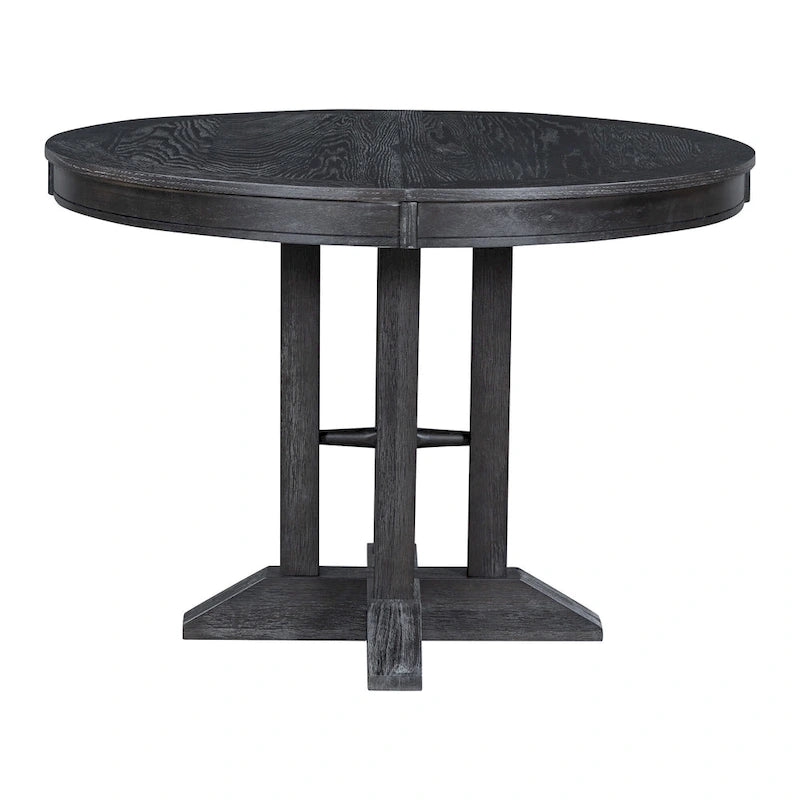 Mesa de comedor de granja Mesa redonda extensible para cocina, comedor
