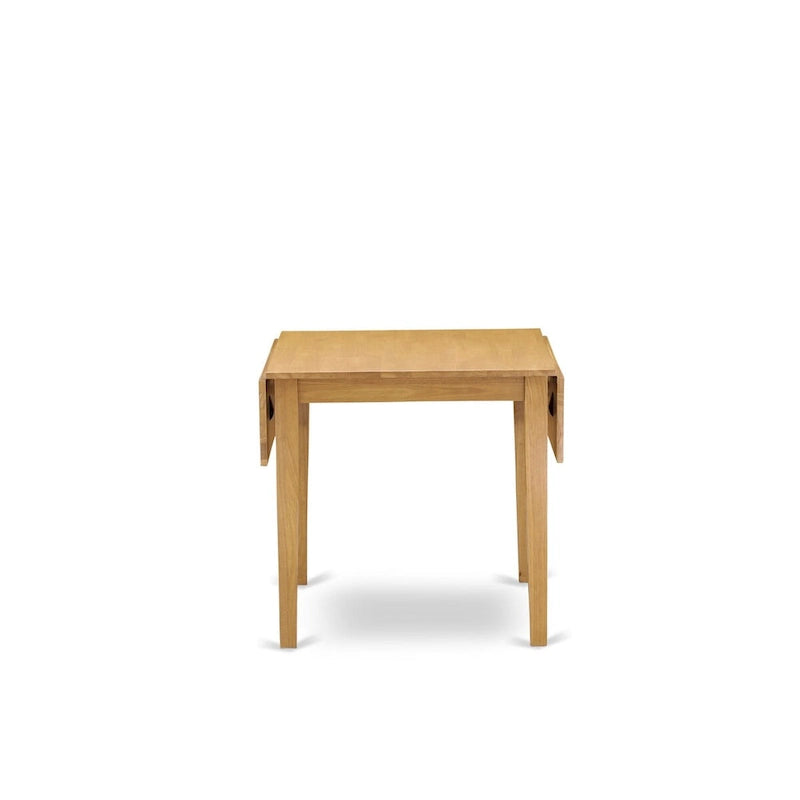 Juego de comedor de 3 piezas de lino verde lima y roble, para 2 personas