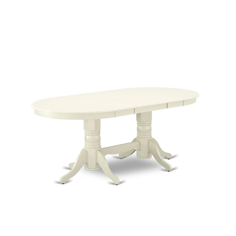 Juego de comedor para 9 personas Linen White y Cream con sillas Parson
