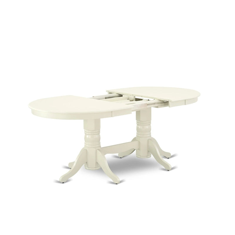 Juego de comedor para 9 personas Linen White y Cream con sillas Parson