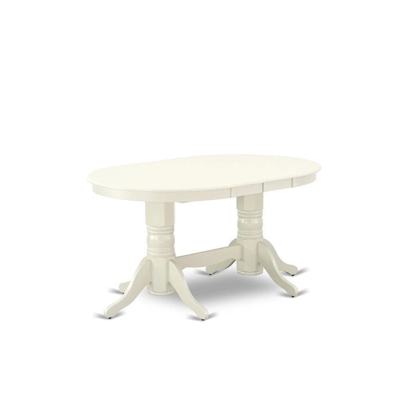 Juego de comedor para 9 personas Linen White y Cream con sillas Parson