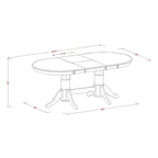 Juego de comedor para 9 personas Linen White y Cream con sillas Parson