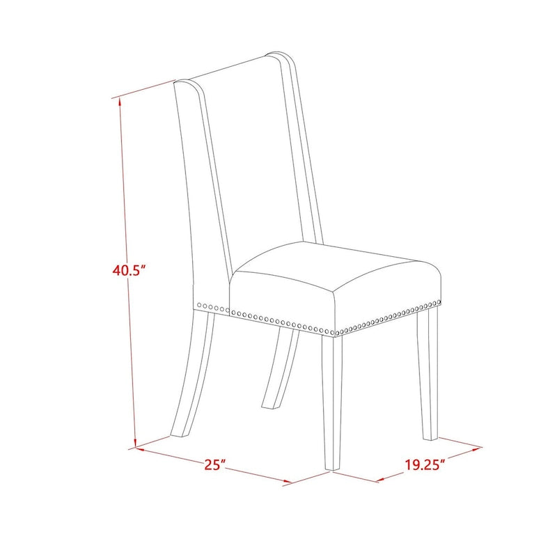 Juego de comedor para 9 personas Linen White y Cream con sillas Parson