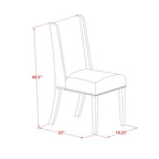 Juego de comedor para 9 personas Linen White y Cream con sillas Parson